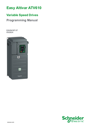Image of Easy Altivar ATV610 Programming Manual