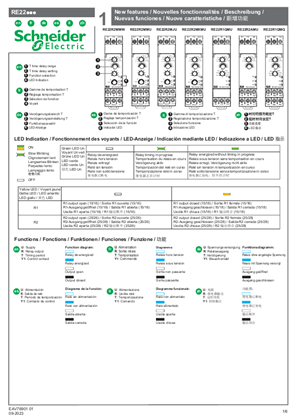 Image of RE22... Timing relays (Industrial single, dual or multifunction relays), Instruction Sheet