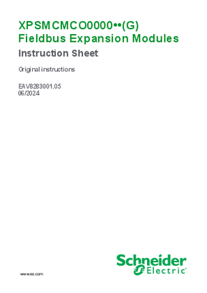 Image de XPSMCMCO0000••(G) Fieldbus Expansion Modules, Instruction Sheet