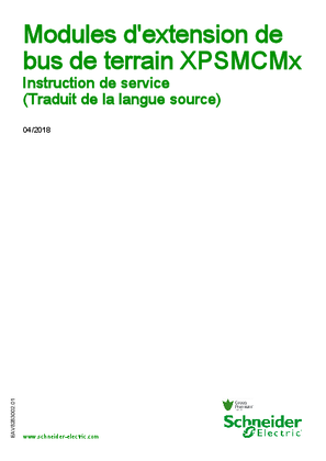 Image de XPSMCM. Modules d’extension de bus de terrain, Fiche d’instructions