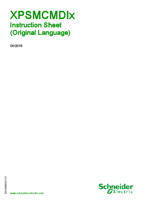 Image de XPSMCMDI. Safe input expansion modules, Instruction Sheet