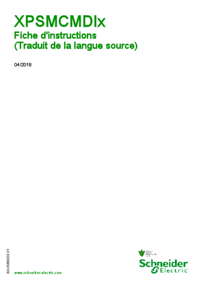Image de XPSMCMDI. Modules d’extension, Fiche d’instructions