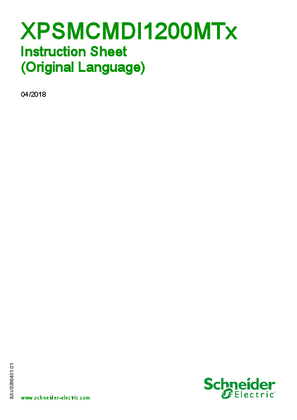 Image de XPSMCMDI1200MT. Safe input expansion module, Instruction Sheet