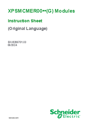 Image de XPSMCMER00••(G) Modules, Instruction Sheet