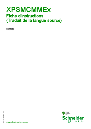 Image de XPSMCMME0000 Carte mémoire, Fiche d’instructions