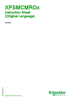 Image de XPSMCMRO. Expansion Modules, Instruction Sheet