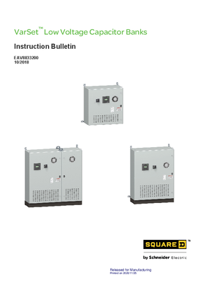 Image de VarSet LV Capacitor Banks User Guide