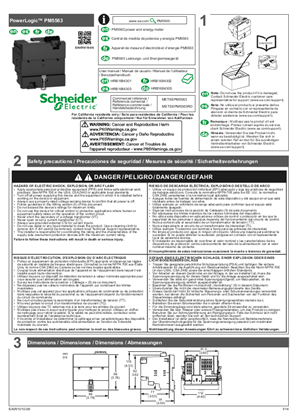 Imagem de PowerLogic™ PM5563 - Folha de instruções