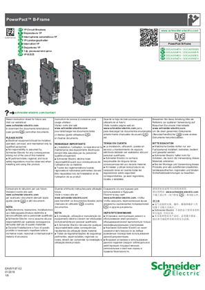 Image de PowerPacT B-Frame Disjoncteurs 1P directives d'utilisation