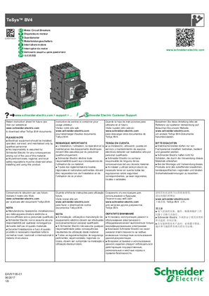 Image de TeSys BV4 - Disjoncteurs moteur directives d'utilisation