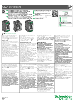 Image de TeSys GV4PEM / GV4PB - Disjoncteurs protection moteur - Notice de montage