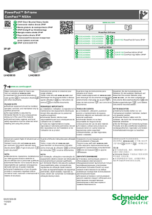 Image de ComPacT NSXm / PowerPacT B-Frame - Commande rotative directe 3P/4P - Notice de montage