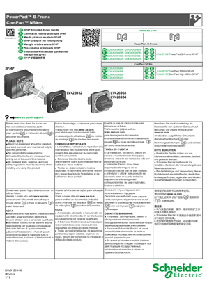 Image de ComPact NSXm / PowerPact B-Frame - Commande rotative prolongée 3P/4P - Notice de montage