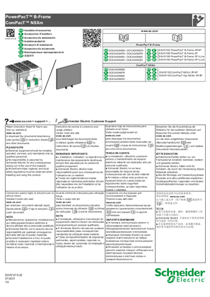 的映像 PowerPacT B-Frame / ComPacT NSXm - 绝缘附件 -说页明