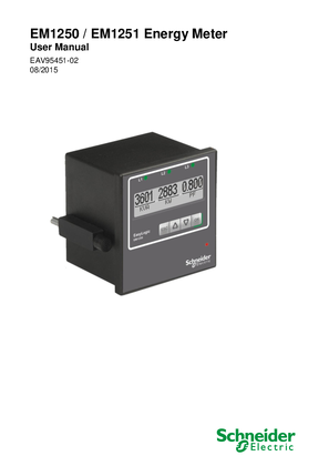 Image of EM1250 / EM1251 Energy Meter - User manual
