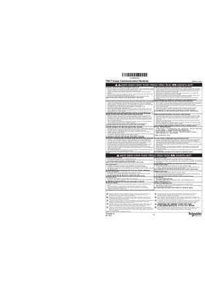 Image of Modicon M171A Communication Modules , Instruction Sheet