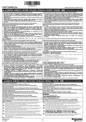 Image of TM171 Optimized Wall Thermostat, Instruction Sheet