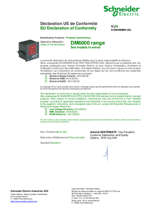 Image of EasyLogic DM6000 - Declaration of Conformity
