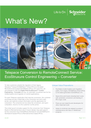 Image of ECE Telepace Conversion to RemoteConnect Service What's New Flyer