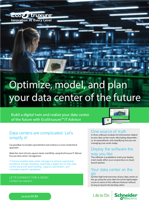 イメージ EcoStruxure IT Advisor Quick Overview Brochure