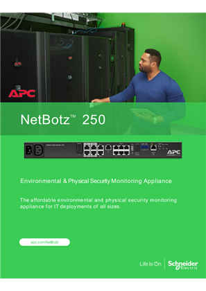 Görüntüsü APC NetBotz™ 250 Rack Monitor Brochure