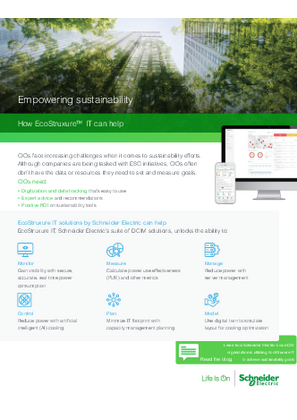 イメージ EcoStruxure IT Empowering Sustainability 1 page Brochure