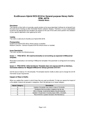 イメージ EcoStruxure Hybrid DCS 2018 for GPL Hotfix RTM 49778