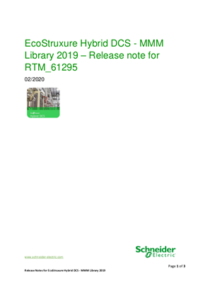 イメージ EcoStruxure Hybrid DCS 2019 - MMM Library Hotfix RTM 61295