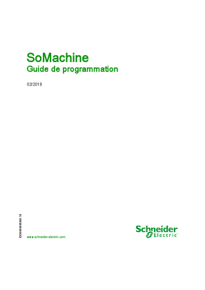 SoMachine, Guide de programmation | Schneider Electric