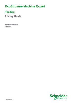 Image of EcoStruxure Machine Expert - Toolbox, Library Guide