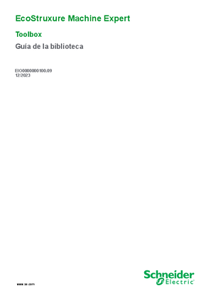 Imagen de EcoStruxure Machine Expert - Funciones varias, Guía de biblioteca Toolbox