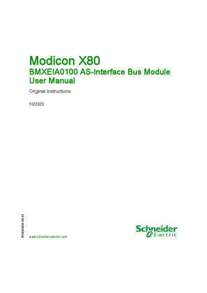 Image of Modicon X80 - BMXEIA0100 AS-Interface Bus Module, User Manual
