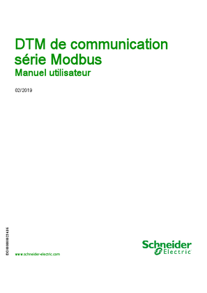 Image de DTM de communication série Modbus, Manuel utilisateur