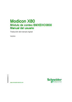 Imagen de Modicon X80 - Módulo de conteo BMXEHC0800, Manual de usuario