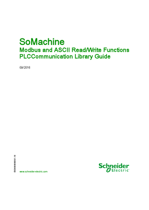Image of SoMachine - Modbus and ASCII Read/Write Functions PLCCommunication Library Guide