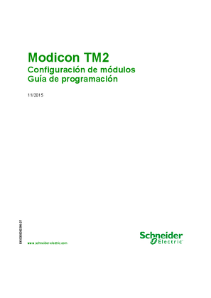 Imagen de Modicon TM2 Configuración de módulos, Guía de programación