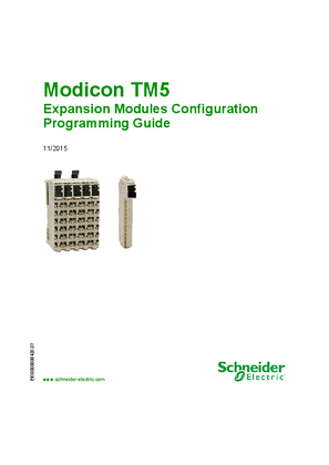 Image of Modicon TM5 - Expansion Modules Configuration, Programming Guide