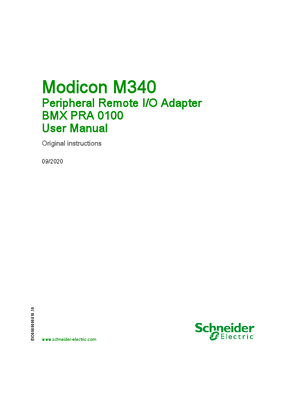Image of Modicon M340 - Peripheral Remote I/O Adapter BMXPRA0100 , User Manual