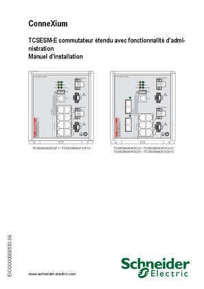 Image de TCSESM-E Commutateur étendu avec fonctionnalité d'administration, Guide d'installation