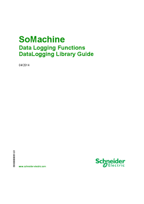 Imagen de SoMachine - Data Logging Functions DataLogging Library Guide