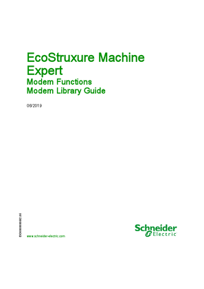 Image of EcoStruxure Machine Expert - Modem Functions - Modem Library Guide