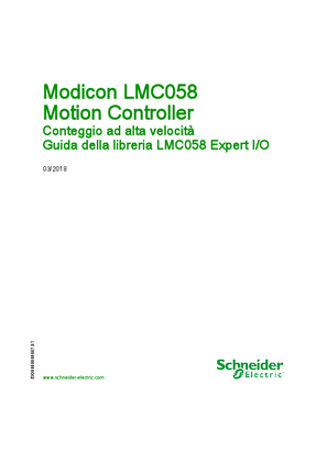 Immagine di Modicon LMC058 Controller di movimento - Conteggio ad alta velocità, Guida della libreria LMC058 Expert I/O