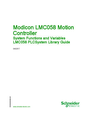 Image of Modicon LMC058 Motion Controller - System Functions and Variables, LMC058 PLCSystem Library Guide