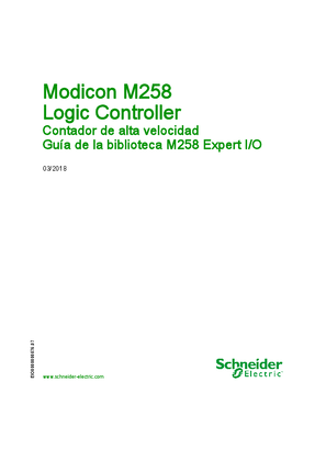 Imagen de Modicon M258 Logic Controller - Contador de alta velocidad, Guía de la biblioteca M258 de E/S experta