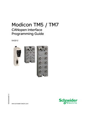 Modicon TM5-TM7 - CANopen Interface, Programming guide Brugermanual ...