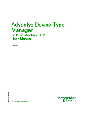 Image of Advantys - Device Type Manager - STB on Modbus TCP, User Guide