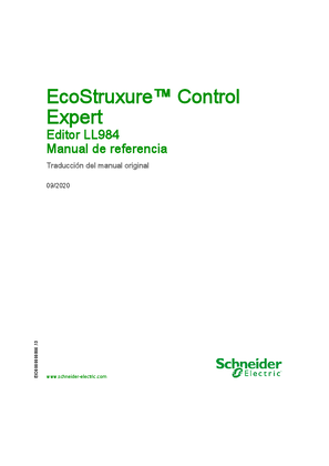 Imagen de EcoStruxure™ Control Expert - Editor LL984, Manual de referencia