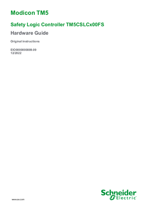 Image of Modicon TM5 - Safety Logic Controller TM5CSLCx00FS, Hardware Guide