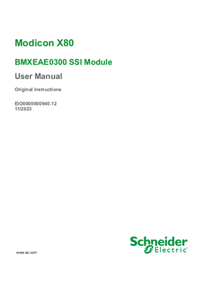 Image of Modicon X80 - BMXEAE0300 SSI Module, User Manual