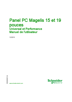 Bild von Magelis Panel PC 15” et 19” Universal et Performance, Manuel utilisateur